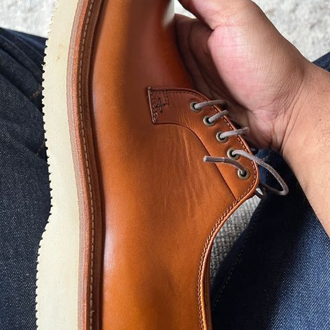Grant Stone Plain Toe Blucher in Badalassi Carlo Saddle Tan Minerva
