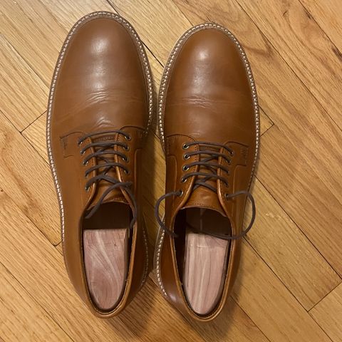 Grant Stone Plain Toe Blucher in Badalassi Carlo Saddle Tan Minerva