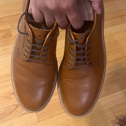 Grant Stone Plain Toe Blucher in Badalassi Carlo Saddle Tan Minerva