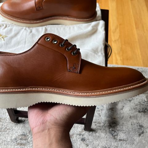 Grant Stone Plain Toe Blucher in Badalassi Carlo Saddle Tan Minerva