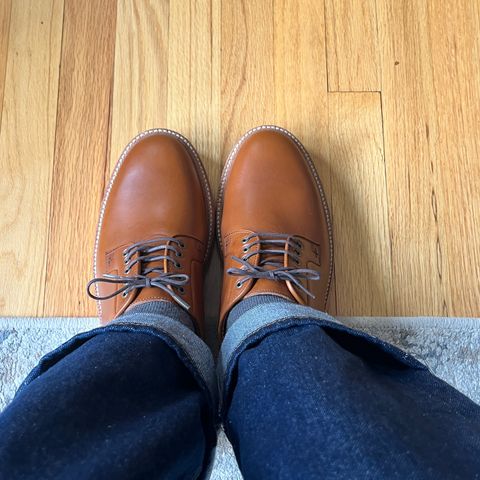 Grant Stone Plain Toe Blucher in Badalassi Carlo Saddle Tan Minerva