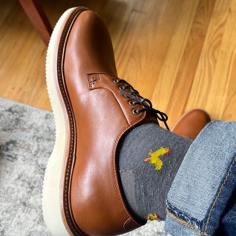 Grant Stone Plain Toe Blucher in Badalassi Carlo Saddle Tan Minerva