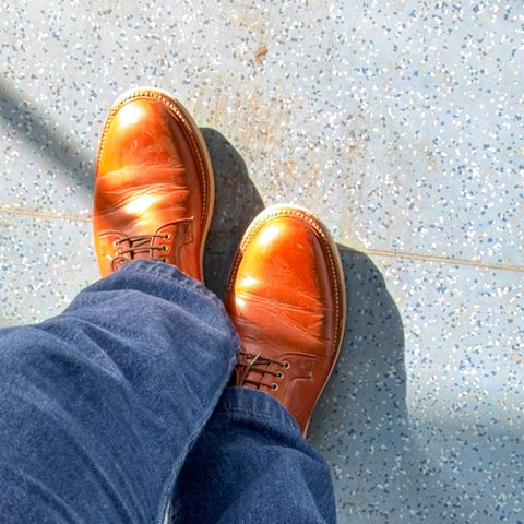 Grant Stone Plain Toe Blucher in Badalassi Carlo Saddle Tan Minerva
