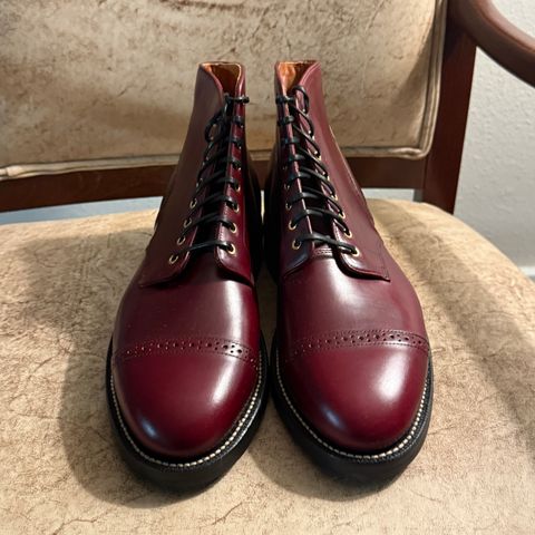 View photo of Grant Stone Garrison Boot in Horween Color 8 Chromexcel