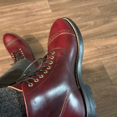 View photo of Grant Stone Garrison Boot in Horween Color 8 Chromexcel