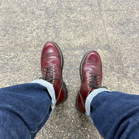 View photo of Grant Stone Garrison Boot in Horween Color 8 Chromexcel