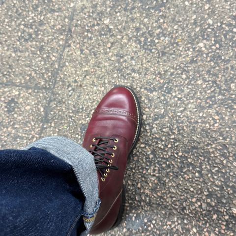 View photo of Grant Stone Garrison Boot in Horween Color 8 Chromexcel