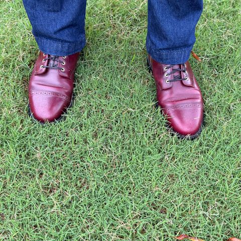 View photo of Grant Stone Garrison Boot in Horween Color 8 Chromexcel