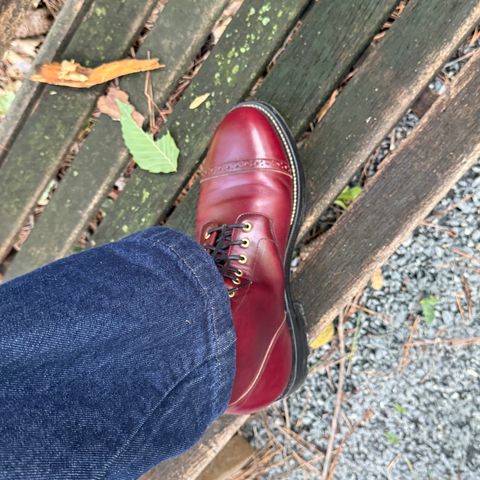 View photo of Grant Stone Garrison Boot in Horween Color 8 Chromexcel