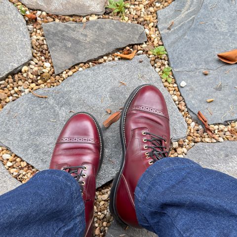 View photo of Grant Stone Garrison Boot in Horween Color 8 Chromexcel