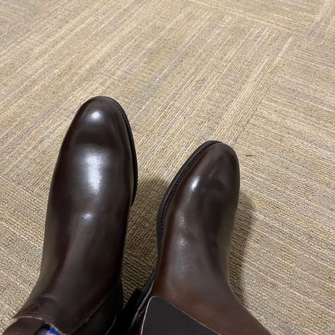 Meermin Wholecut Chelsea Boot in D’Annonay Dark Brown BoxCalf