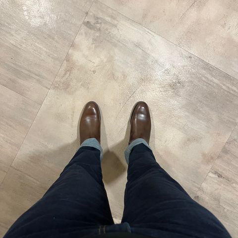 Meermin Wholecut Chelsea Boot in D’Annonay Dark Brown BoxCalf