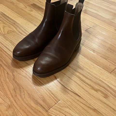 Meermin Wholecut Chelsea Boot in D’Annonay Dark Brown BoxCalf