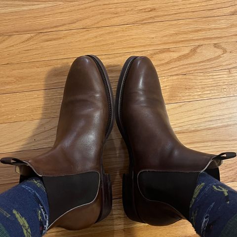 Meermin Wholecut Chelsea Boot in D’Annonay Dark Brown BoxCalf