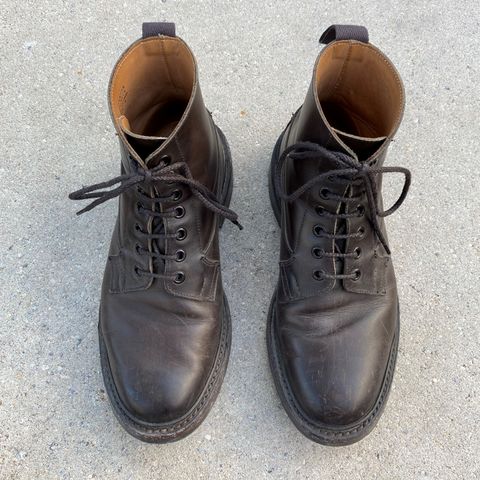 Search result thumbnail of Tricker's Burford Plain Derby Boot in Espresso Burnished Calf