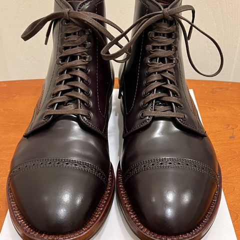 Search result thumbnail of Alden Perforated Cap Toe Boot in Horween Color 8 Shell Cordovan