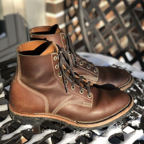 View photo of M.F. Boot Co Boondocker in S.B. Foot Brown Spitfire