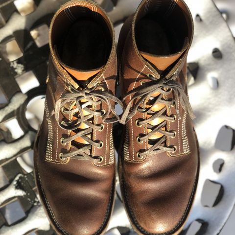 View photo of M.F. Boot Co Boondocker in S.B. Foot Brown Spitfire