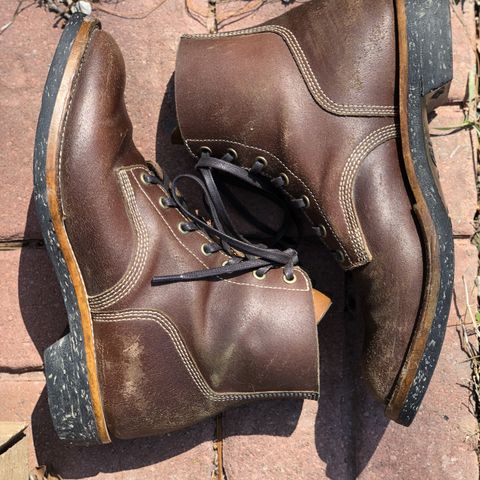 View photo of M.F. Boot Co Boondocker in S.B. Foot Brown Spitfire