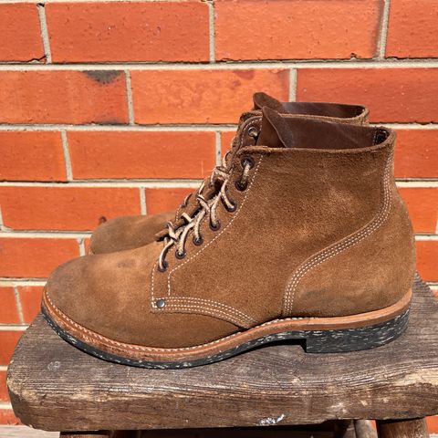 Viberg Boondocker in Horween Natural Chromexcel Roughout