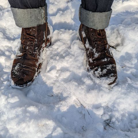 View photo of White's MP-M1TC in Horween Dark Brown Waxed Flesh