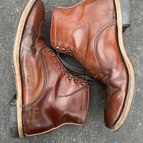 Search result thumbnail of Makers U Mocca Blucher in Horween Color 4 Shell Cordovan
