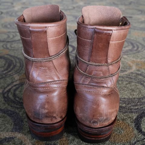 Search result thumbnail of Motor Lace Up Boots in Horween Natural Chromexcel