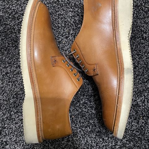 Search result thumbnail of Grant Stone Plain Toe Blucher in Badalassi Carlo Saddle Tan Minerva
