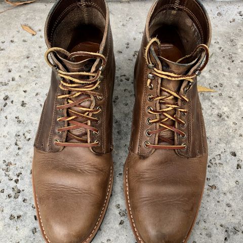 Search result thumbnail of Rancourt & Co. x Taylor Stitch Moto Boot in Horween Natural Chromexcel