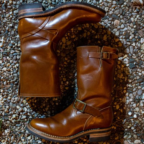 View photo of Wesco Boss Engineer Boot in Seidel British Tan Domain