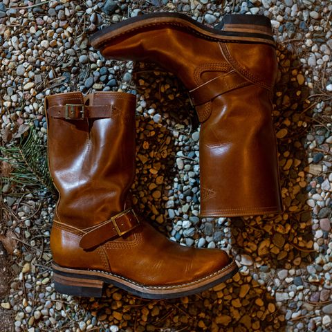 View photo of Wesco Boss Engineer Boot in Seidel British Tan Domain