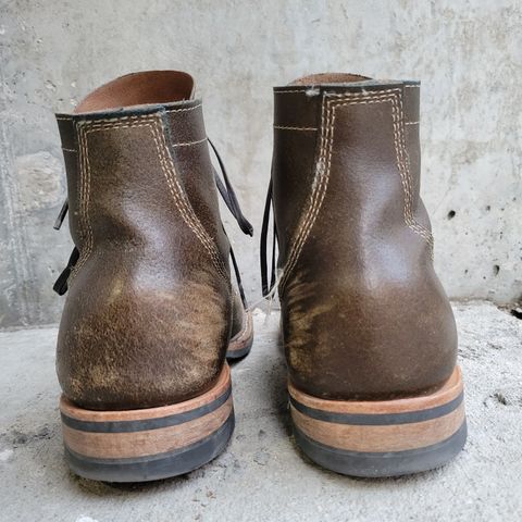 View photo of White's MP-Sherman Toe Cap in Horween Dark Olive Waxed Flesh