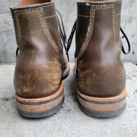 View photo of White's MP-Sherman Toe Cap in Horween Dark Olive Waxed Flesh