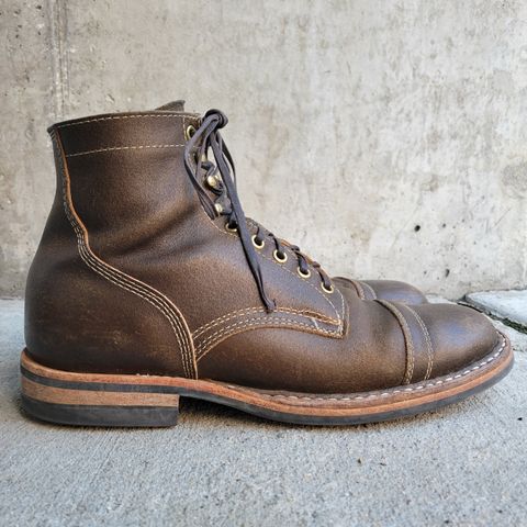 View photo of White's MP-Sherman Toe Cap in Horween Dark Olive Waxed Flesh