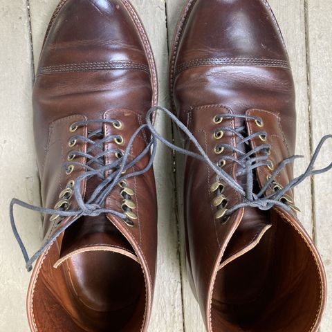 Search result thumbnail of Grant Stone Cap Toe Boot in Horween Crimson Chromexcel