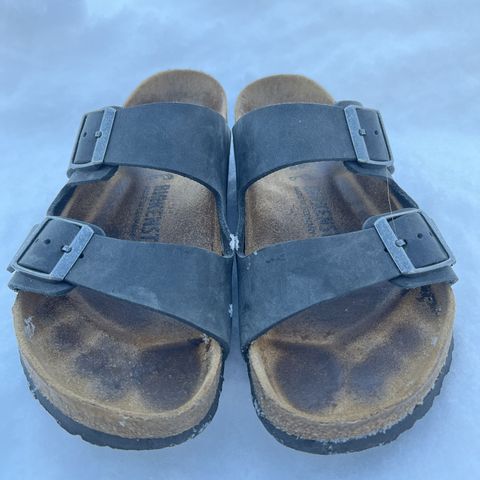 View photo of Birkenstock Arizona in Black Oiled Leather