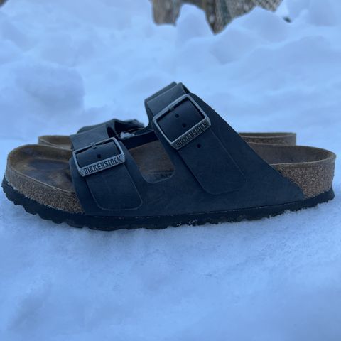 View photo of Birkenstock Arizona in Black Oiled Leather