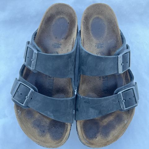 View photo of Birkenstock Arizona in Black Oiled Leather