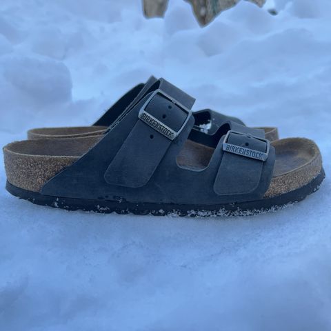 View photo of Birkenstock Arizona in Black Oiled Leather