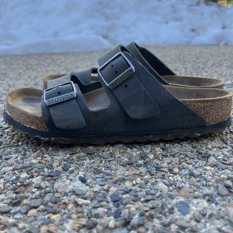 View photo of Birkenstock Arizona in Black Oiled Leather