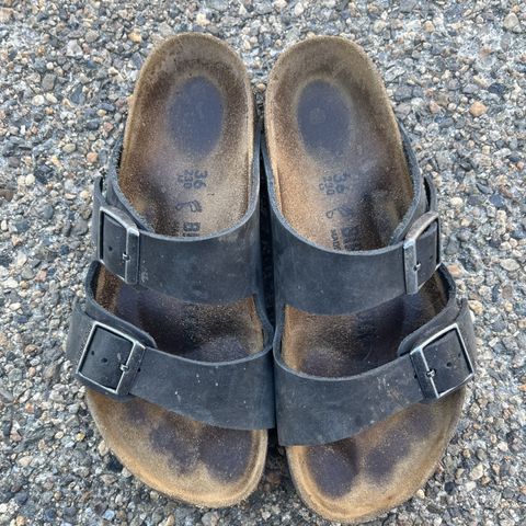 View photo of Birkenstock Arizona in Black Oiled Leather