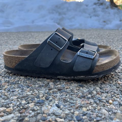 View photo of Birkenstock Arizona in Black Oiled Leather