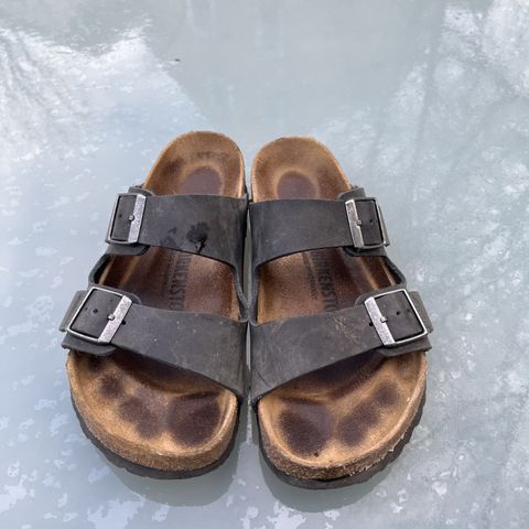 View photo of Birkenstock Arizona in Black Oiled Leather