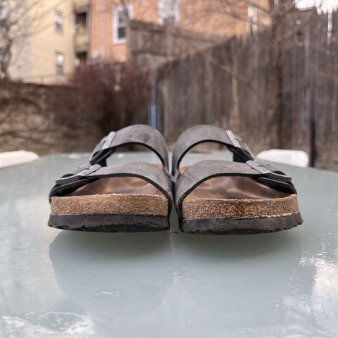 View photo of Birkenstock Arizona in Black Oiled Leather