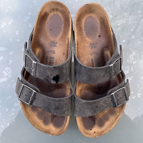 View photo of Birkenstock Arizona in Black Oiled Leather