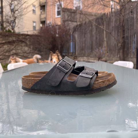 View photo of Birkenstock Arizona in Black Oiled Leather