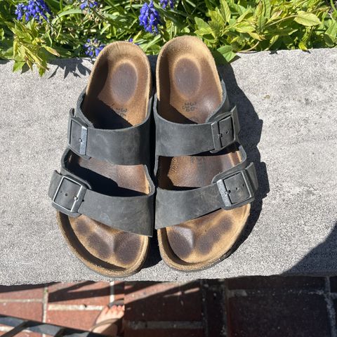 View photo of Birkenstock Arizona in Black Oiled Leather