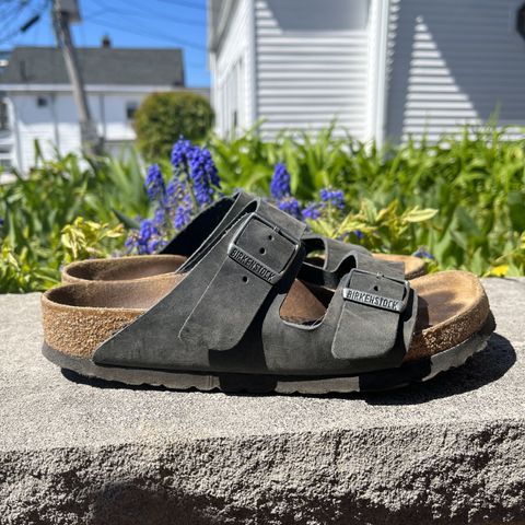 View photo of Birkenstock Arizona in Black Oiled Leather