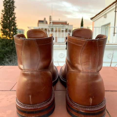 View photo of Grant Stone Ottawa Boot in Horween Honey Glazed Shell Cordovan