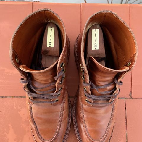 View photo of Grant Stone Ottawa Boot in Horween Honey Glazed Shell Cordovan